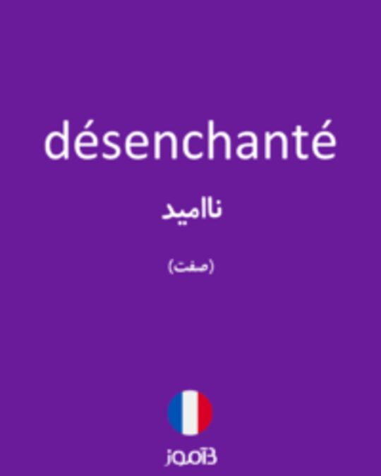  تصویر désenchanté - دیکشنری انگلیسی بیاموز