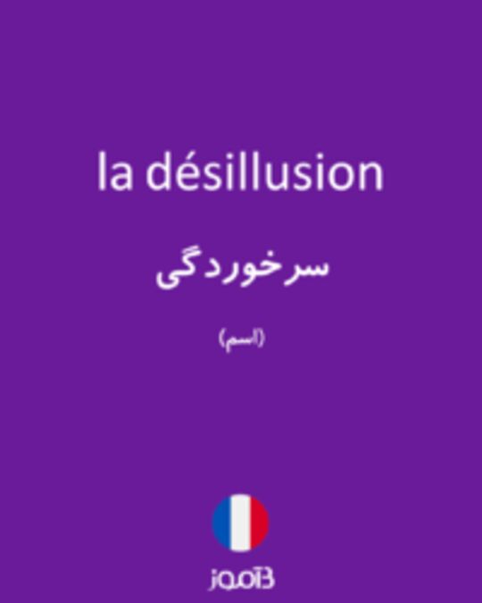  تصویر la désillusion - دیکشنری انگلیسی بیاموز