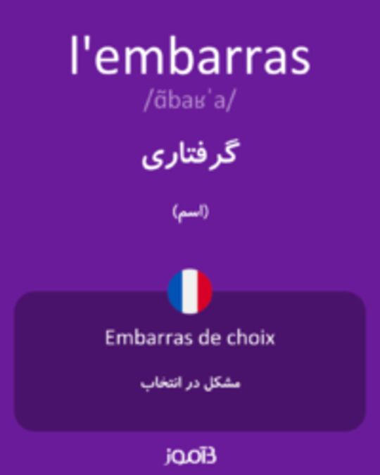  تصویر l'embarras - دیکشنری انگلیسی بیاموز