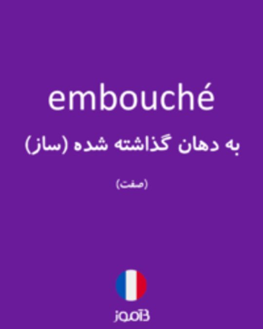  تصویر embouché - دیکشنری انگلیسی بیاموز