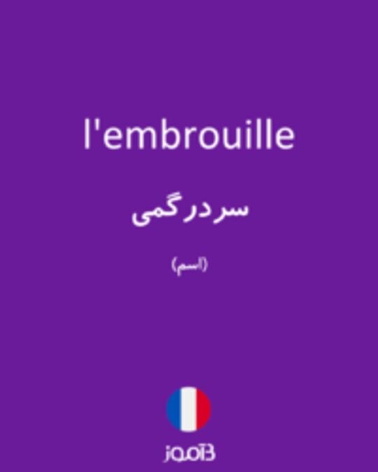  تصویر l'embrouille - دیکشنری انگلیسی بیاموز