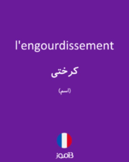  تصویر l'engourdissement - دیکشنری انگلیسی بیاموز