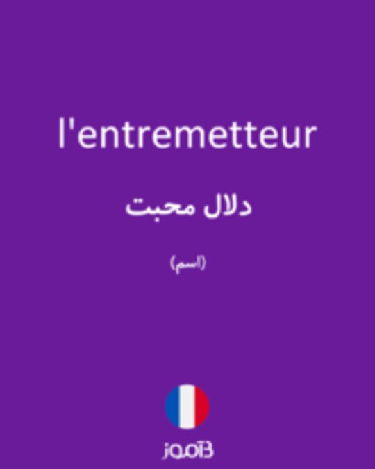  تصویر l'entremetteur - دیکشنری انگلیسی بیاموز