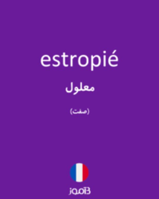  تصویر estropié - دیکشنری انگلیسی بیاموز