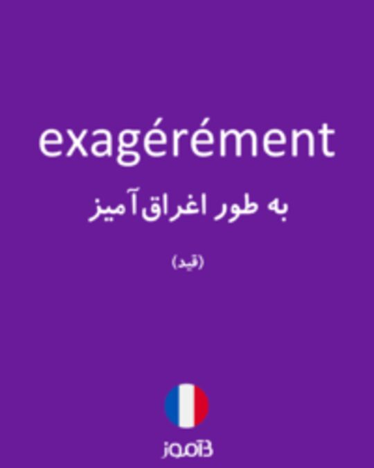  تصویر exagérément - دیکشنری انگلیسی بیاموز