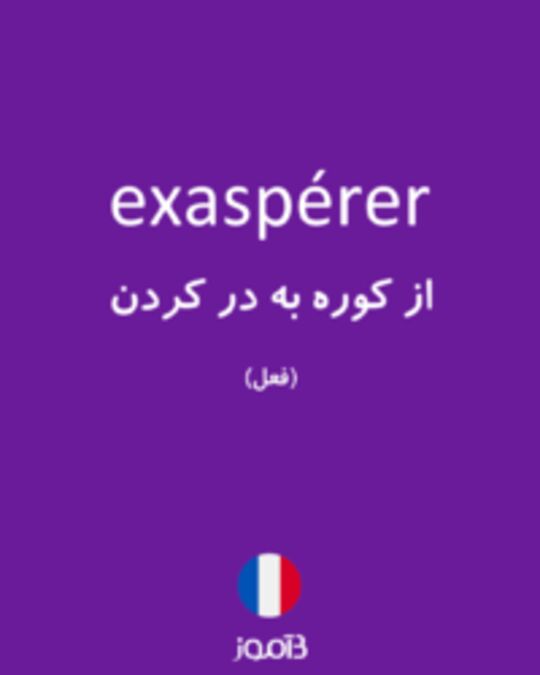  تصویر exaspérer - دیکشنری انگلیسی بیاموز