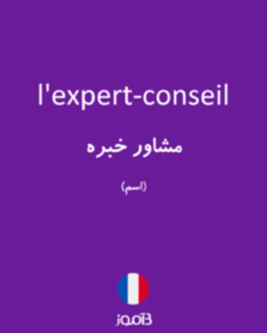  تصویر l'expert-conseil - دیکشنری انگلیسی بیاموز