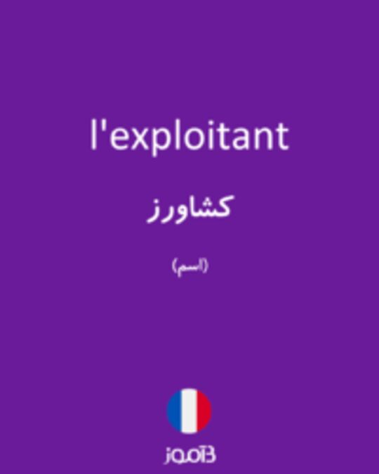  تصویر l'exploitant - دیکشنری انگلیسی بیاموز