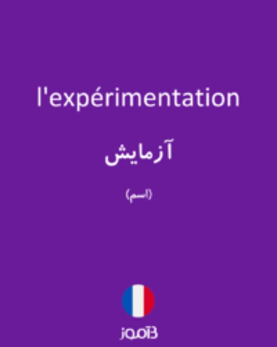  تصویر l'expérimentation - دیکشنری انگلیسی بیاموز