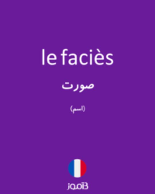  تصویر le faciès - دیکشنری انگلیسی بیاموز