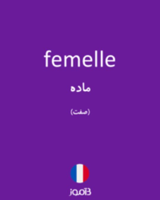  تصویر femelle - دیکشنری انگلیسی بیاموز