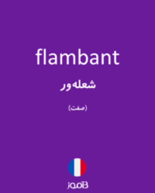  تصویر flambant - دیکشنری انگلیسی بیاموز