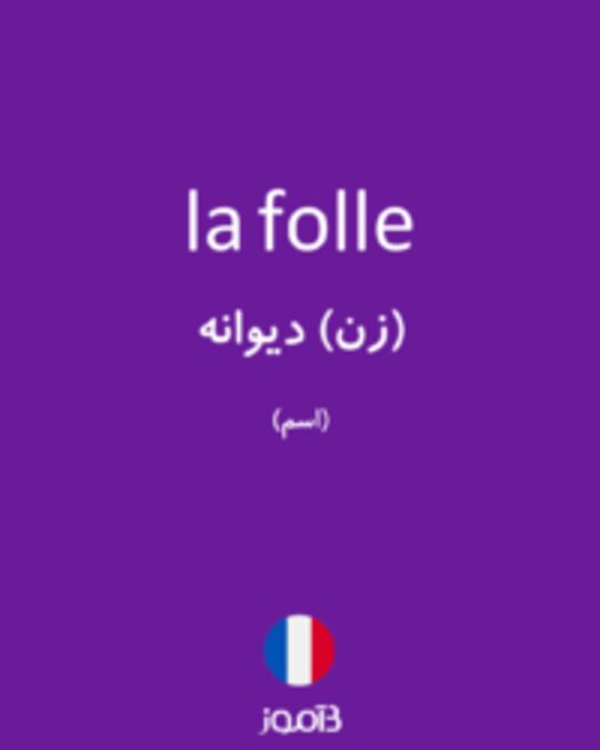  تصویر la folle - دیکشنری انگلیسی بیاموز