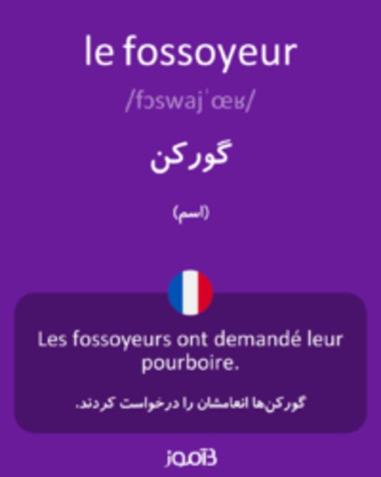  تصویر le fossoyeur - دیکشنری انگلیسی بیاموز