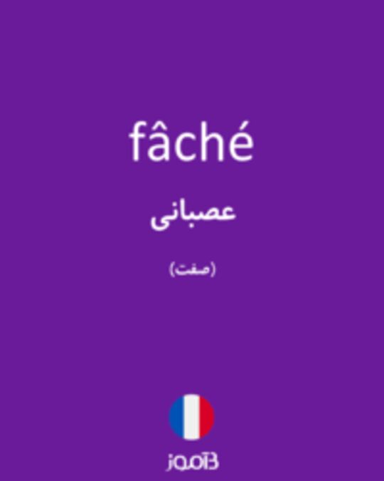  تصویر fâché - دیکشنری انگلیسی بیاموز