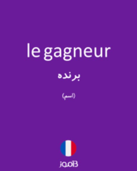  تصویر le gagneur - دیکشنری انگلیسی بیاموز