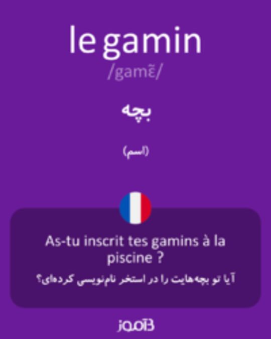  تصویر le gamin - دیکشنری انگلیسی بیاموز