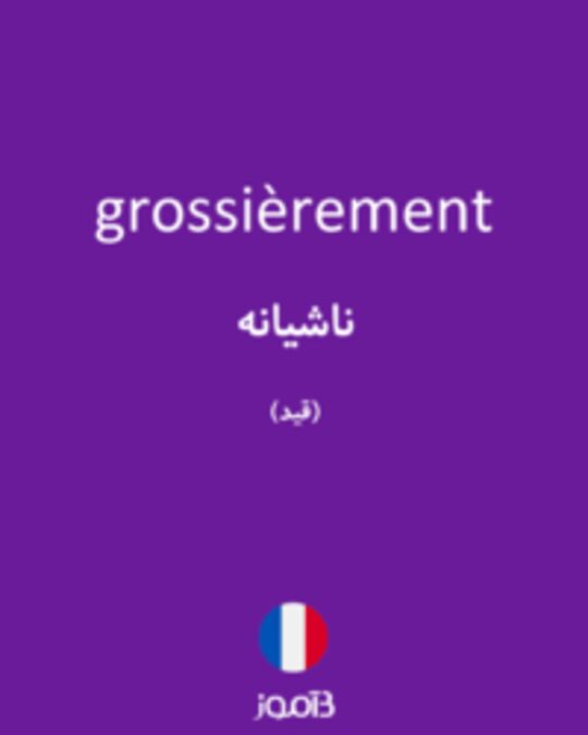  تصویر grossièrement - دیکشنری انگلیسی بیاموز