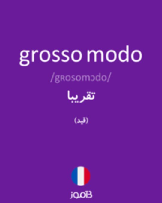  تصویر grosso modo - دیکشنری انگلیسی بیاموز