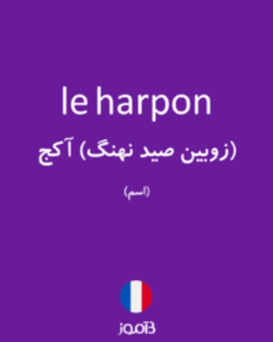  تصویر le harpon - دیکشنری انگلیسی بیاموز