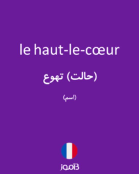  تصویر le haut-le-cœur - دیکشنری انگلیسی بیاموز