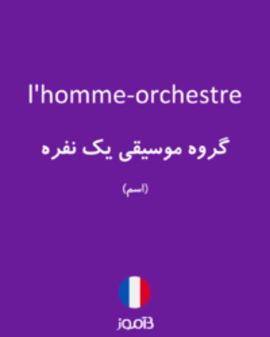  تصویر l'homme-orchestre - دیکشنری انگلیسی بیاموز