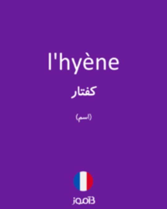  تصویر l'hyène - دیکشنری انگلیسی بیاموز