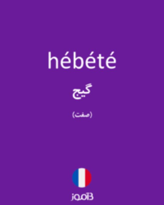  تصویر hébété - دیکشنری انگلیسی بیاموز