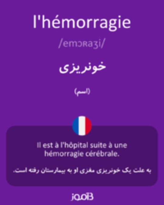  تصویر l'hémorragie - دیکشنری انگلیسی بیاموز