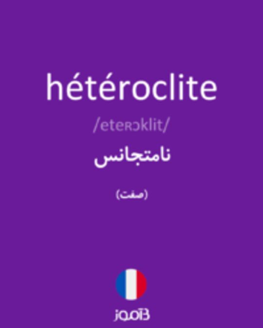  تصویر hétéroclite - دیکشنری انگلیسی بیاموز