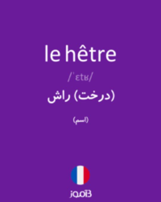  تصویر le hêtre - دیکشنری انگلیسی بیاموز