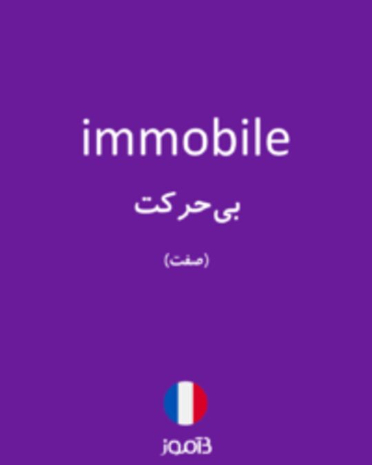  تصویر immobile - دیکشنری انگلیسی بیاموز