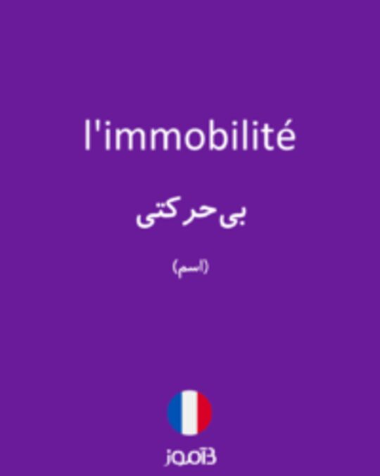  تصویر l'immobilité - دیکشنری انگلیسی بیاموز