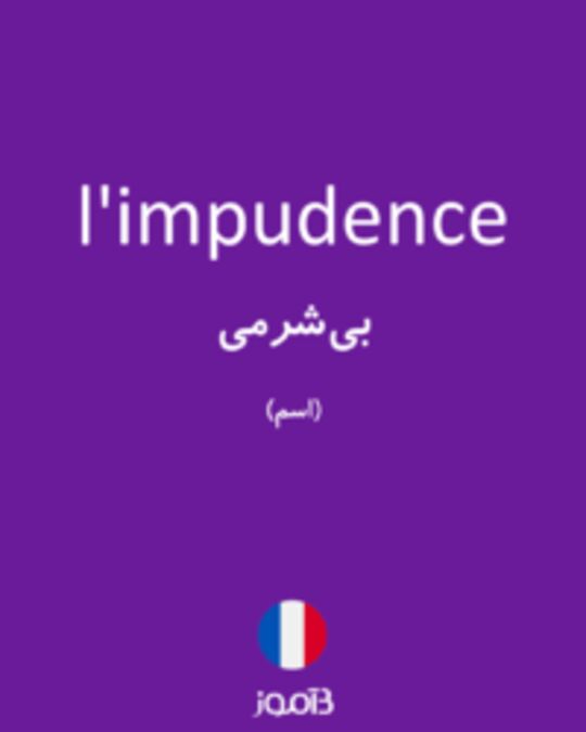  تصویر l'impudence - دیکشنری انگلیسی بیاموز