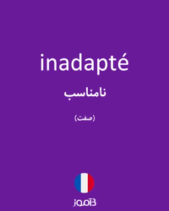  تصویر inadapté - دیکشنری انگلیسی بیاموز