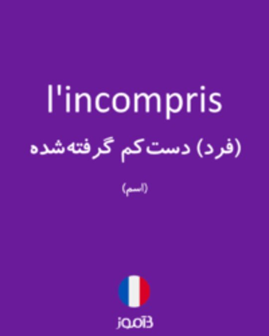  تصویر l'incompris - دیکشنری انگلیسی بیاموز