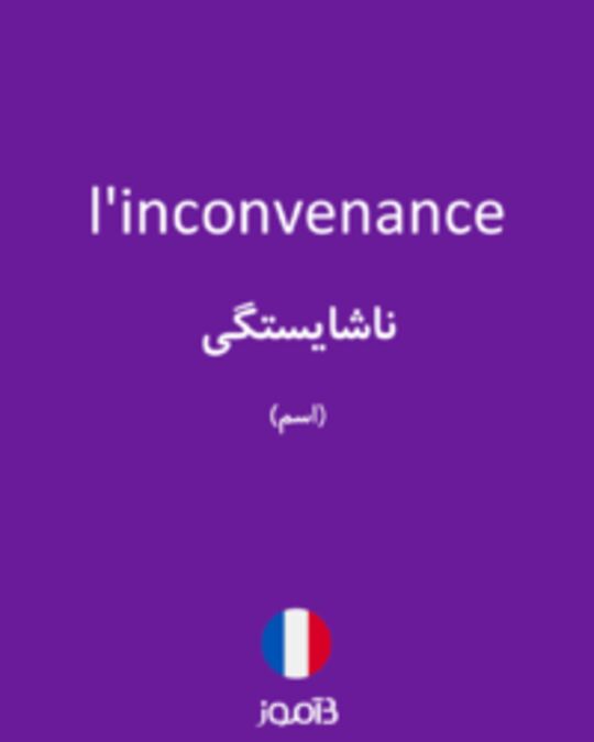  تصویر l'inconvenance - دیکشنری انگلیسی بیاموز