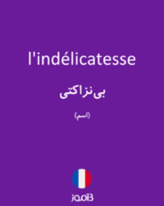  تصویر l'indélicatesse - دیکشنری انگلیسی بیاموز