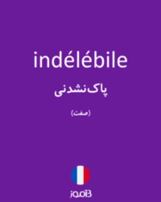  تصویر indélébile - دیکشنری انگلیسی بیاموز