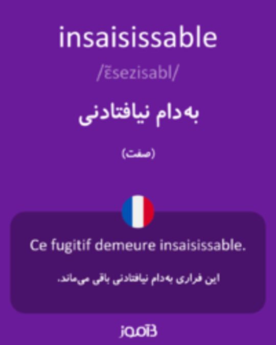  تصویر insaisissable - دیکشنری انگلیسی بیاموز