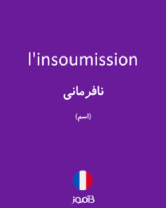  تصویر l'insoumission - دیکشنری انگلیسی بیاموز