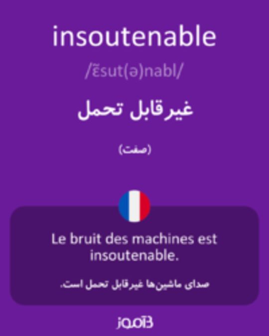  تصویر insoutenable - دیکشنری انگلیسی بیاموز