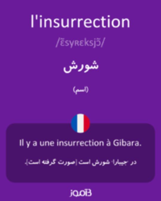  تصویر l'insurrection - دیکشنری انگلیسی بیاموز