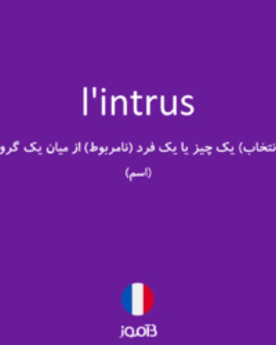  تصویر l'intrus - دیکشنری انگلیسی بیاموز