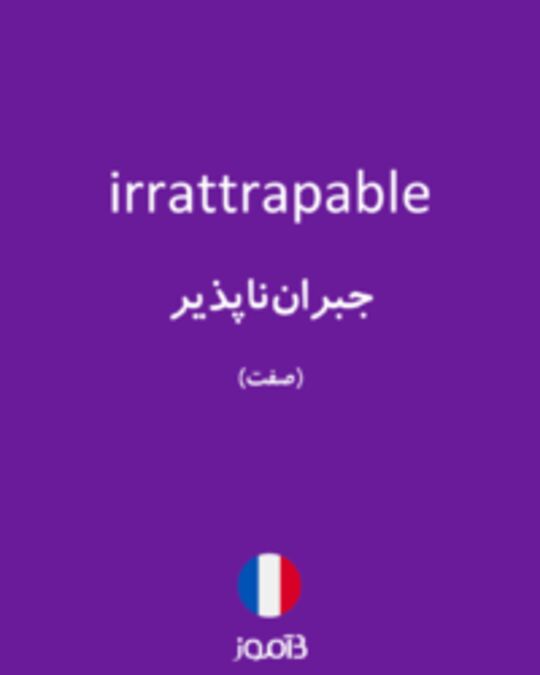  تصویر irrattrapable - دیکشنری انگلیسی بیاموز