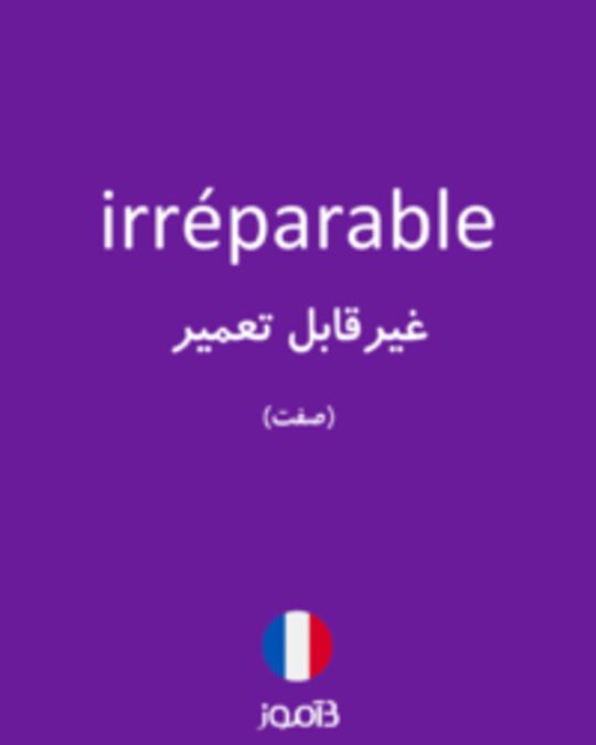  تصویر irréparable - دیکشنری انگلیسی بیاموز