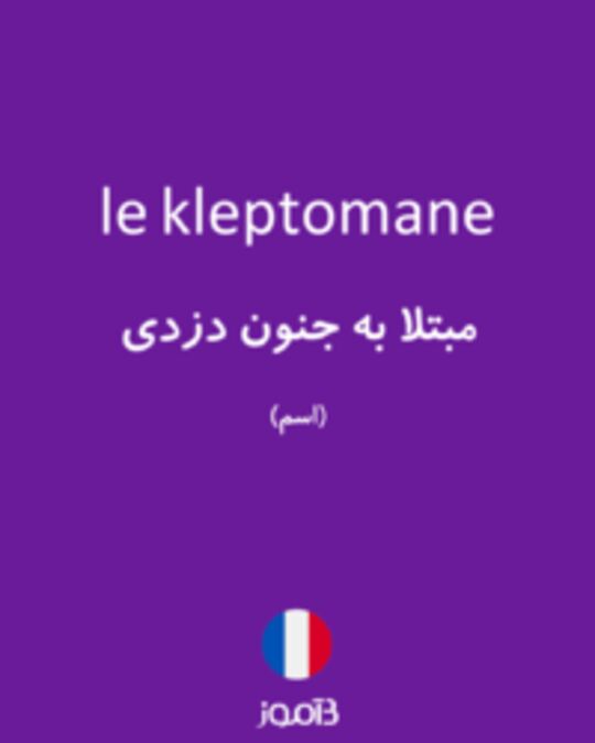  تصویر le kleptomane - دیکشنری انگلیسی بیاموز