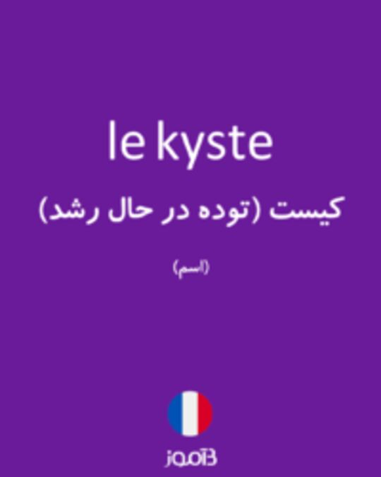  تصویر le kyste - دیکشنری انگلیسی بیاموز