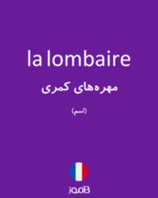  تصویر la lombaire - دیکشنری انگلیسی بیاموز