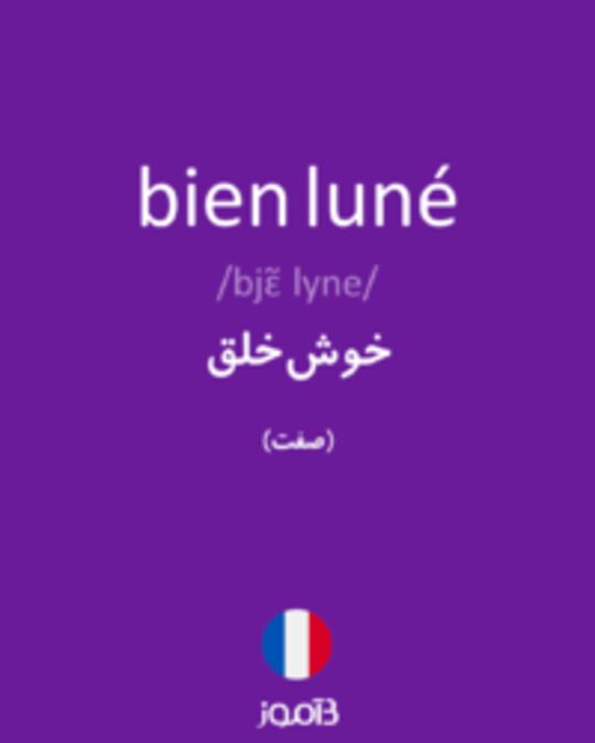  تصویر bien luné - دیکشنری انگلیسی بیاموز